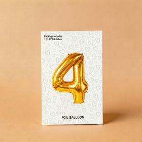 Foil Number Balloon 4 Deflated