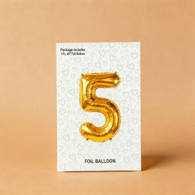 Foil Number Balloon 5 Deflated