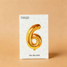Foil Number Balloon 6 Deflated