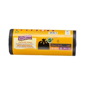Enviro Guard Anti-Bacterial 90X110CM 60 Gallon XL Black Garbage Bags