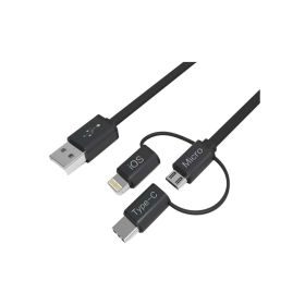 Cellairis 3 in 1 Flat Cable 1M - Black