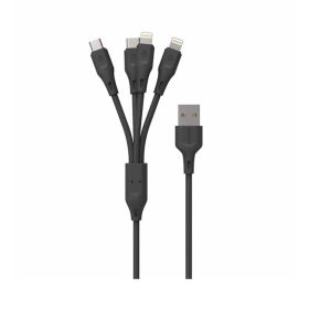 Porodo 4in1 USB Cable Lightning Pd-41llcm-Black