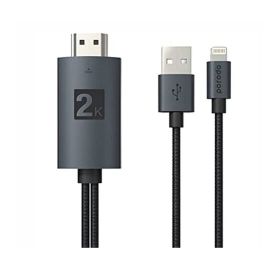 Porodo Braided Hdmi Lightning Cable Pd-abhdl2-Black