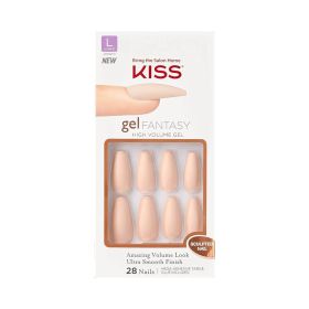 Kiss Gel Fantasy Sculpted Long Beige Nails