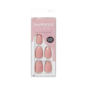 Kiss Impress Coffin Shape Medium Color Nails - Sumptuous