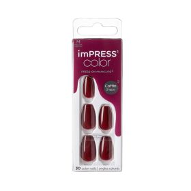 Kiss Impress Coffin Shape Medium Color Nails - Winery In NYC