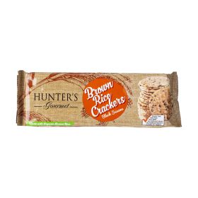 Hunter's Brown Rice Crackers Black Sesame