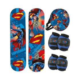 Supreme Superman 79X20 CM Skate Board with Safety Kit