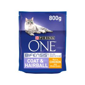 Purina One Coat & Hairball Dry Cat Food Rich in Chicken & Whole Grains