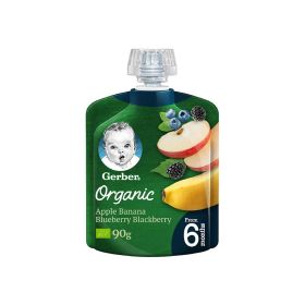 Gerber Apple Banana Blackberry Organic Pouch 