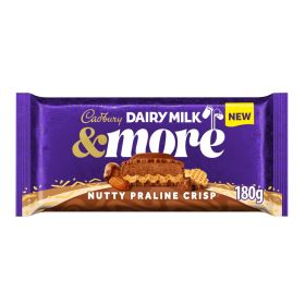 Cadbury Dairy Milk & More Nutty Praline Crisp Chocolate Bar