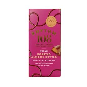Rhythm 108 Vegan Roasted Almond Butter With Milk Chocolate Bar