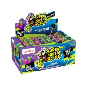 Confiteca Super Hiper Acido Bubble Gum Stick Assorted