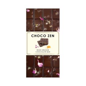 Choco Zen Rose Orange Dark Chocolate Bar