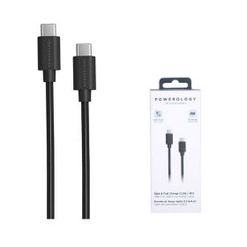 Powerology Pvc Type-C Cable Pccpd Black