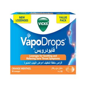 Vicks Vapo Drop Orange Menthol Lozenges