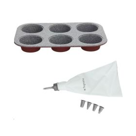 Tognana Sweet Cherry Muffin Mold with Piping Bag and Nozzle