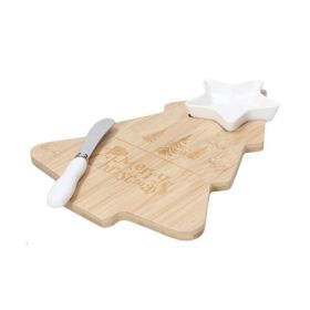 Tognana Tree Cutting Board With Bowls and Knife