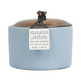 Paddywax Jasmine Teakwood Hygge Candle With Lid