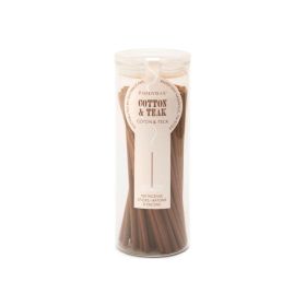 Paddywax Cotton & Teak Incense Sticks Transparent Eco Glass With Lid