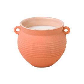 Paddywax Santorini Raw Clay & Pear Candle With Terracotta Ceramic