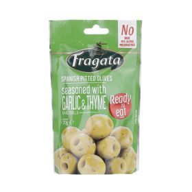 Fragata Spanish Pitted Olives Seasoned with Garlic & Thyme