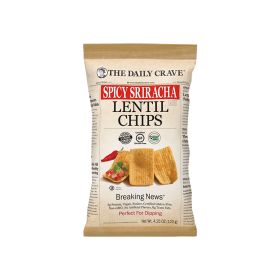 The Daily Crave Lentil Chips Spicy Sriracha