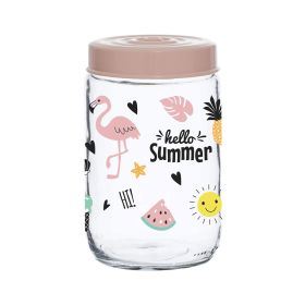 Herevin Glass Jar Hello Summer 660ml