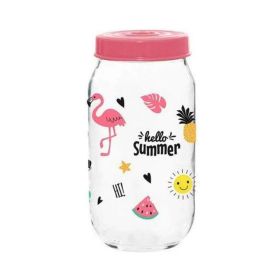 Herevin Glass Jar Hello Summer 1L