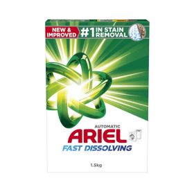 Ariel Fast Dissolving Automatic Laundry Detergent Powder For Front & Top Load 1.5KG