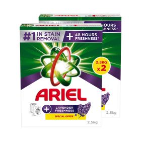 Ariel Lavender Freshness Laundry Detergent Powder For Front & Top Load 2.5KG
