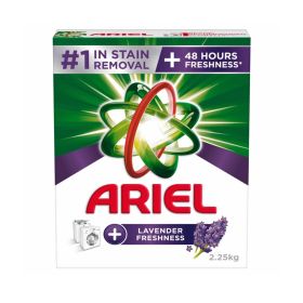 Ariel Lavender Freshness Laundry Detergent Powder For Front & Top Load 2.25KG