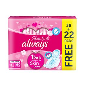 Always Cotton Skin Love Maxi Thick Sanitary Pads - Large
