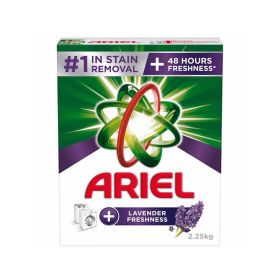 Ariel Lavender Freshness Laundry Detergent Powder For Front & Top Load 2.25KG