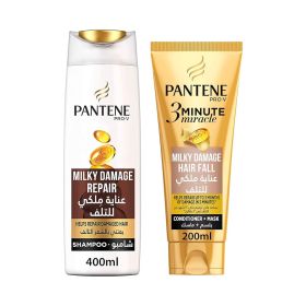 Pantene Shampoo Milky Damage Repair + 3 Minute Miracle Conditioner & Mask