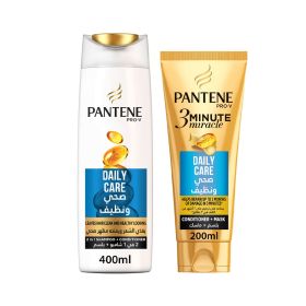 Pantene Shampoo Daily Care Shampoo + 3 Minute Miracle Conditioner & Mask