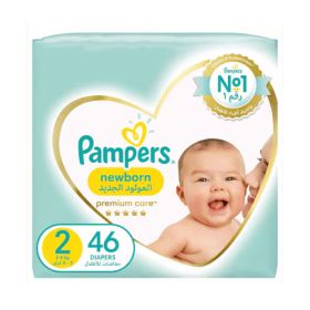Pampers Premium Care Newborn Size 2 Taped Diapers