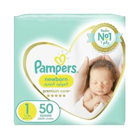 Pampers Premium Care Newborn Size 1 Taped Diapers