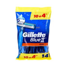 Gillette Blue ll Plus Mens Disposable Razors 10+4