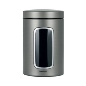 Brabantia 1.4 L Platinum Window Canister