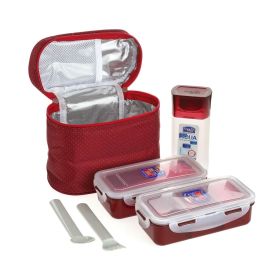 Lock & Lock Red Lunch Bag Set