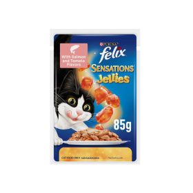 Purina Felix Sensations Jellies With Salmon And Tomato Flavors Cat Food
