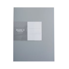 Double A Display Book 20 Pockets Grey