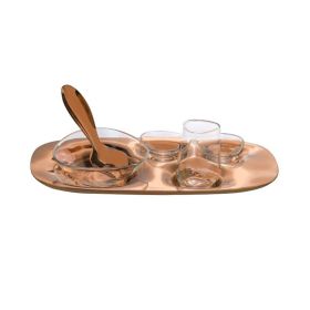 Shaze The Array Rose Gold Serving Platter