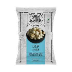 Mr Makhana Cream and Onion Popped Lotus Seeds