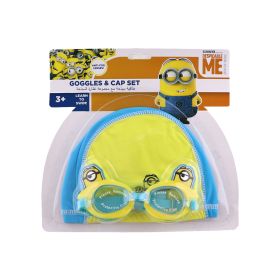 Universal Minions Kids Boys Swim Cap & Goggle Set