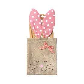 Party Magic Easter Bunny Jute Bag Assorted 12x15cm
