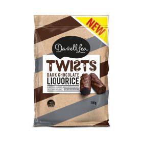 Darrell Lea Dark Chocolate Liquorice Twists 