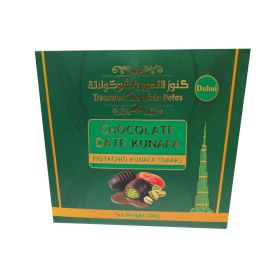 Treasures Chocolate Dates with Pistachio Kunafa in Dark Chocolate