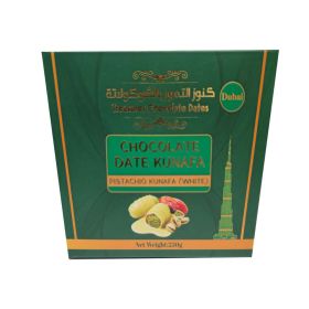 Treasures Chocolate Dates with Pistachio Kunafa in White Chocolate